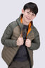Macpac Kids' Uber Light Hooded Down Jacket, Beetle/Kelp, hi-res