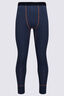 Macpac Men's 220 Merino Long Johns, Navy/Red Ochre, hi-res