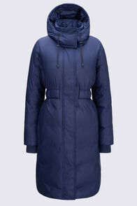 Macpac Women's Thebe long Down Coat, Baritone Blue, hi-res