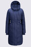 Macpac Women's Thebe long Down Coat, Baritone Blue, hi-res