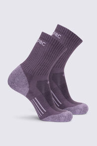 Macpac Summer Hiking Sock- 2 pack, Black Plum/Fair Orchid, hi-res