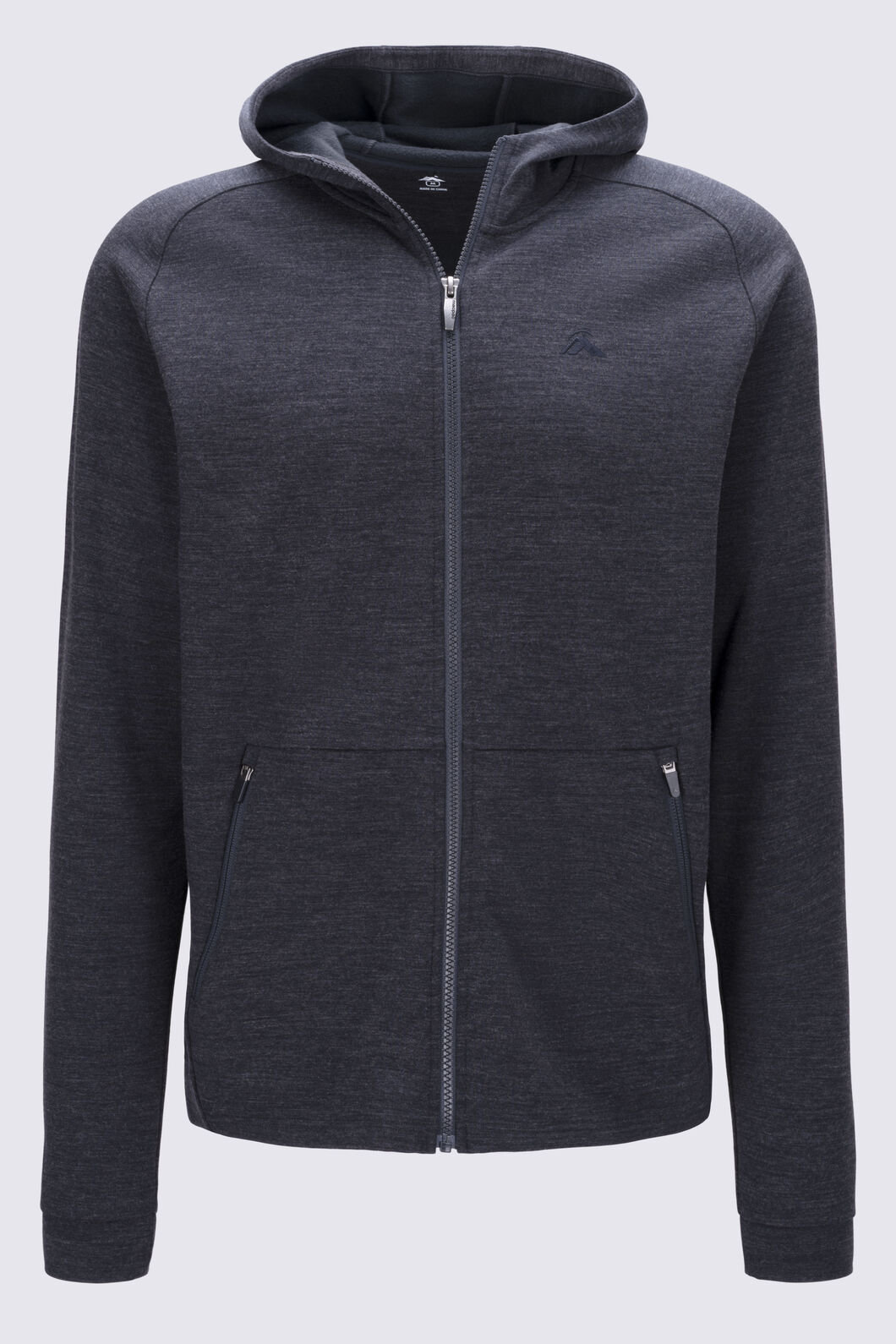 Macpac Men's Craigieburn Hooded Merino Blend Jacket, Charcoal Marle, hi-res