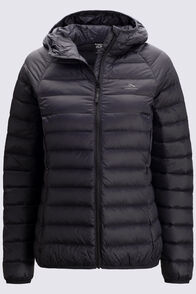 Macpac Women's Uber Light Hooded Down Jacket, Black, hi-res