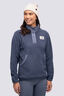 Macpac Women's Heritage Snap Fleece Pullover, Odyssey Heather, hi-res