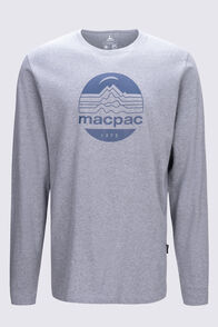 Macpac Men's Retro Graphic Long Sleeve T-Shirt, Grey Marle, hi-res