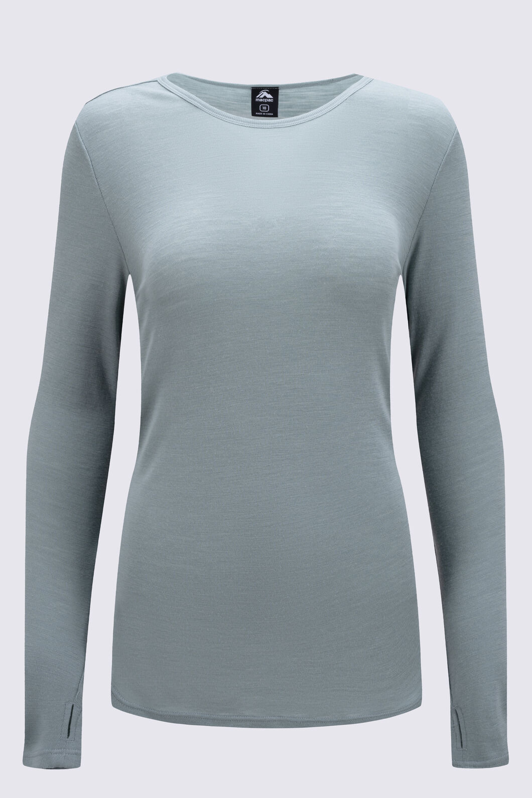 Macpac Women's 220 Merino Long Sleeve Top, Chinois Green, hi-res