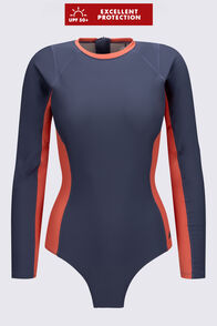 Macpac Women's Southshore Long Sleeve Surfsuit, Odyssey/Burnt Sienna, hi-res