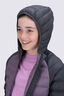Macpac Kids' Uber Light Hooded Down Jacket, Asphalt/Arctic Dusk, hi-res