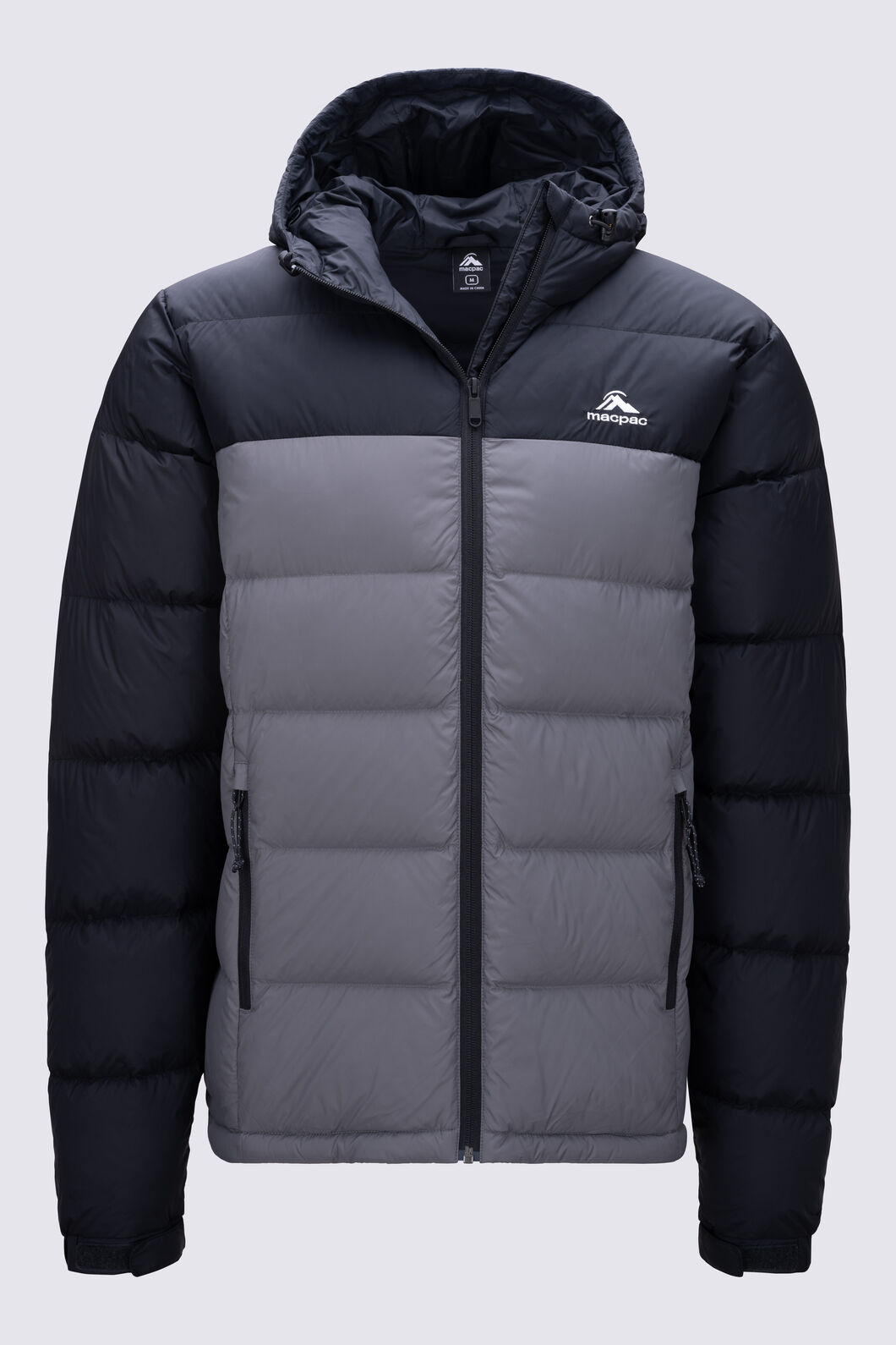 Macpac Men's Halo Hooded Down Jacket ♺, Black/Smoked Pearl, hi-res