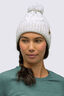 Macpac Novo Pom Pom Beanie, White Marle, hi-res