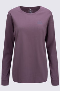 Macpac Women's Vintage Embroidered Fairtrade Organic Cotton Long Sleeve T-Shirt, Flint, hi-res