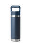 YETI® Rambler® Bottle with Straw Cap — 18 oz, Navy, hi-res