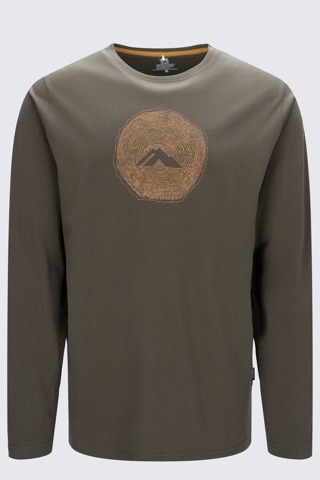 Macpac Men's Sawcut Fairtrade Organic Cotton Long Sleeve T-Shirt, Grape Leaf, hi-res
