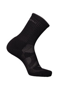Macpac Merino Blend Crew Sock, Black, hi-res