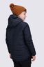 Macpac Kids' Pulsar Alpha Hooded Insulated Jacket, Black/Glazed Ginger Print, hi-res