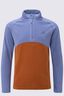 Macpac Kids' Ruru Fleece Pullover, Blue Ice/Ginger, hi-res