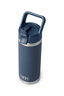 YETI® Rambler® Bottle with Straw Cap — 18 oz, Navy, hi-res