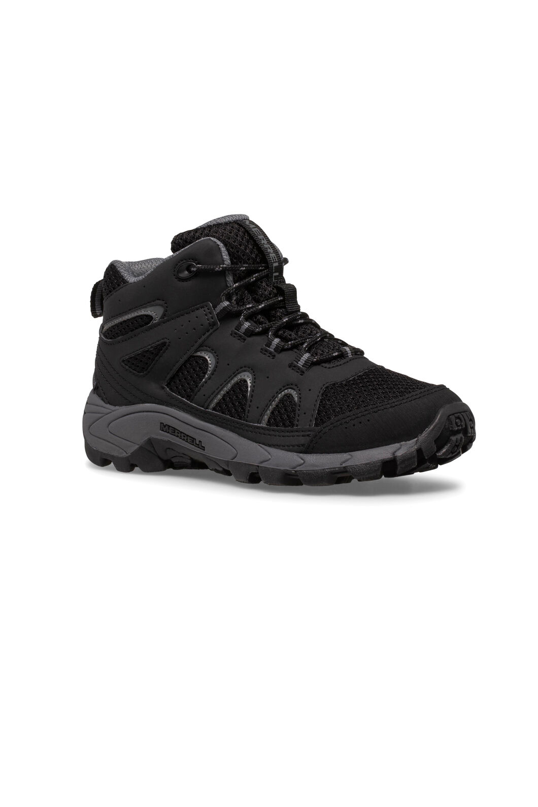 Merrell Kids' Oakcreek Mid Hiking Boots, Black/Grey, hi-res