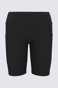 Macpac Women's Caples 7" Short Tights, Black/Black, hi-res