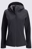 Macpac Women's Sabre Hooded Softshell Jacket, Black, hi-res