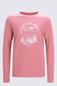 Macpac Kids' Adventure Awaits Long Sleeve T-Shirt, Mauveglow, hi-res