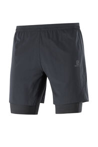 Salomon Men's Cross Twinskin Shorts, Black, hi-res
