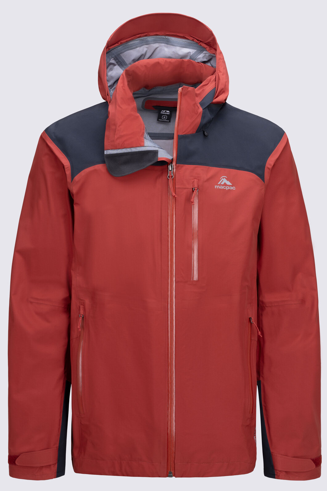 Macpac Men's Traverse Rain Jacket, Red Ochre/Black, hi-res
