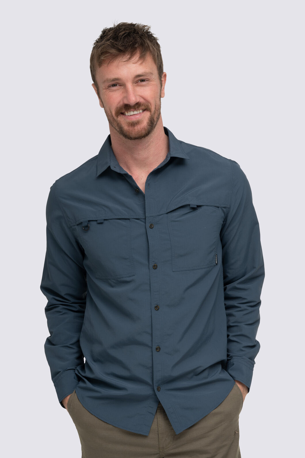 Chemise Macpac Homme XL Bleu, Manches Longues, Boutons - Outdoor, Pêche, Randonnée