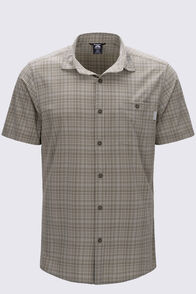 Macpac Men's Eclipse Short Sleeve Shirt, Dusky Green Check, hi-res