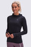 Macpac Women's Trail Long Sleeve Hooded T-Shirt, Black, hi-res