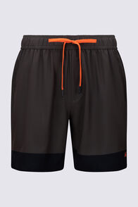 Macpac Men's Brighton 6" Boardshorts, Black/Grape Leaf, hi-res