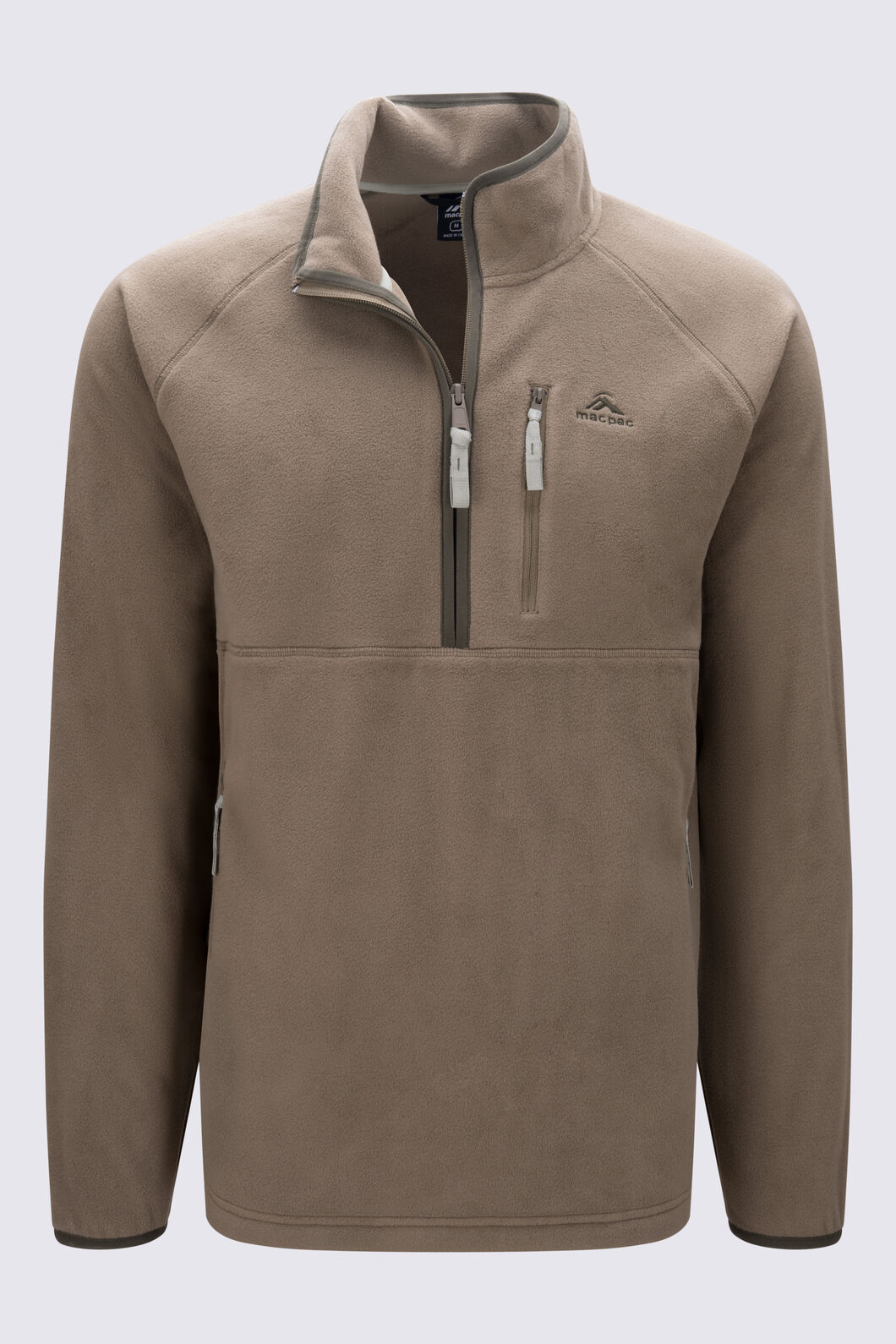Macpac Men&rsquo;s Transit Fleece Pullover, Stone Grey, hi-res