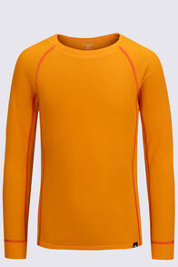 Macpac Kids' Geothermal Long Sleeve Top, Flame Orange, hi-res