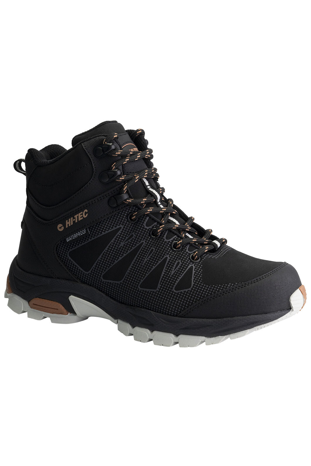 Hi-Tec Women's Raven Mid WP Hiking Boots, Black/Cork, hi-res