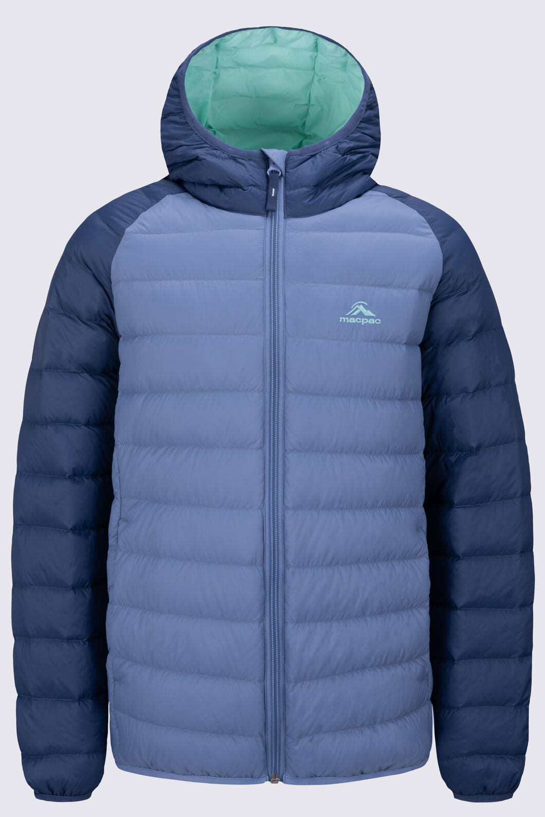 Macpac Kids' Uber Light Hooded Down Jacket, Oceana/Stonewash, hi-res