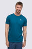 Macpac Men's Abel Tasman Topo Fairtrade Organic Short Sleeve T-Shirt, Moroccan Blue, hi-res