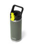 YETI® Rambler® Bottle with Straw Cap — 18 oz, Camp Green/Firefly Yellow, hi-res