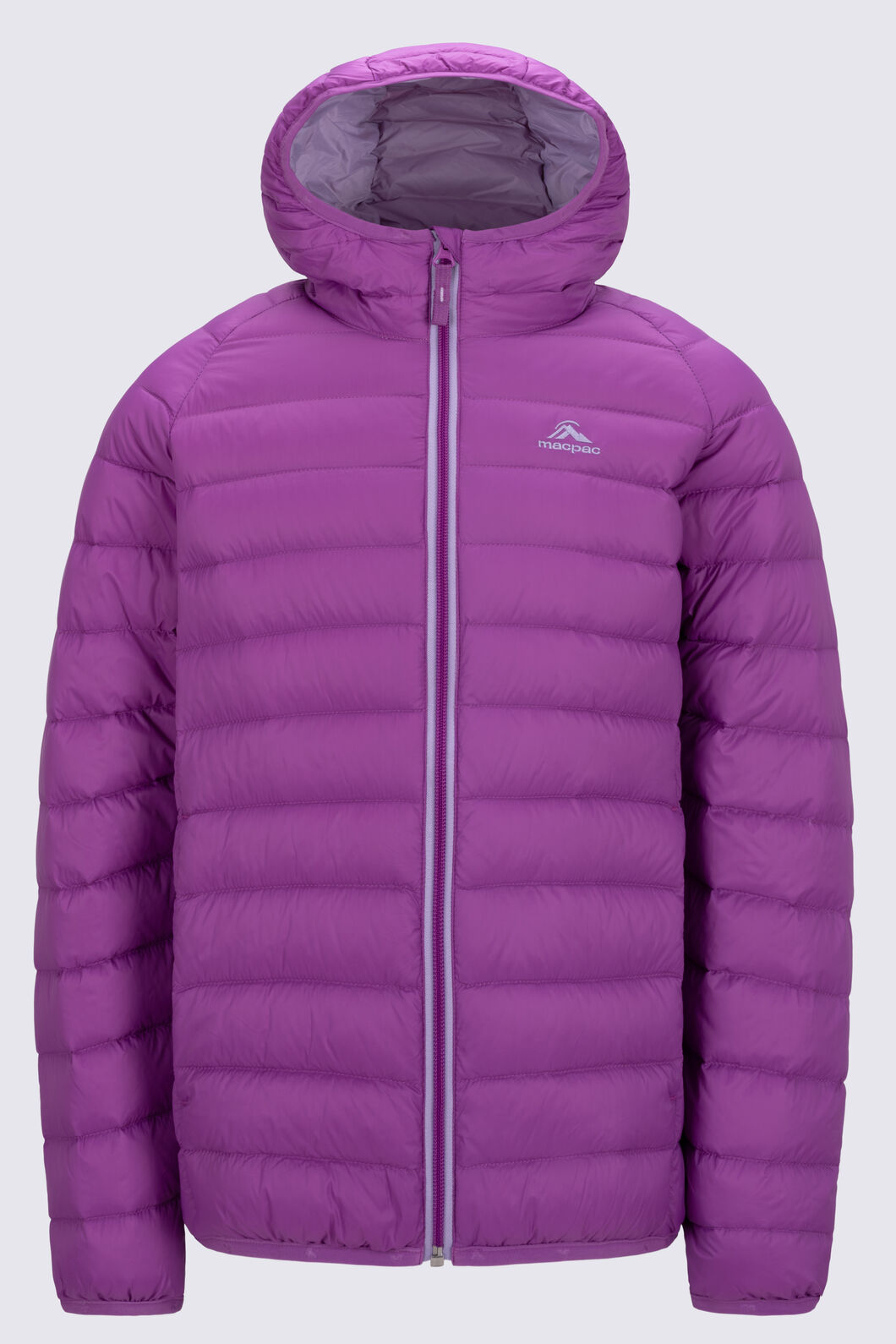 Macpac Kids' Uber Light Hooded Down Jacket, Cattleya Orchid, hi-res