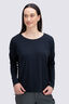 Macpac Women's Eva Long Sleeve T-Shirt, Black, hi-res