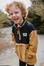 Macpac Kids' Originals Vintage Fleece Pullover, Baritone Blue/Honey Mustard, hi-res