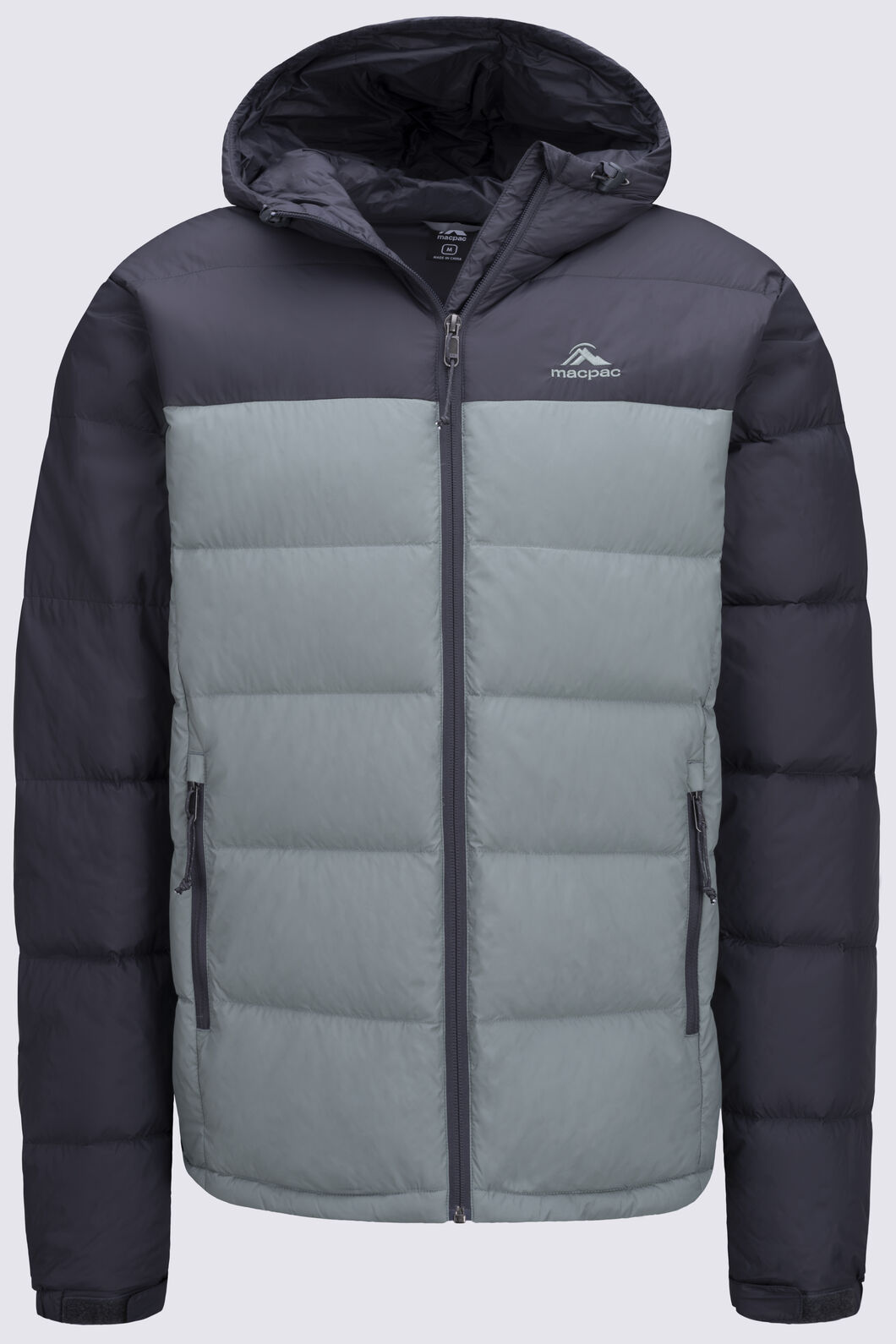 Macpac Men's Halo Hooded Down Jacket ♺, Chinois Green/Forged Iron, hi-res