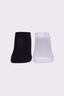Macpac No-Show Sock &mdash; 2 Pack, Black/White, hi-res
