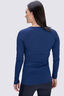 Macpac Women's 150 Merino V-Neck Top, Naval Academy, hi-res