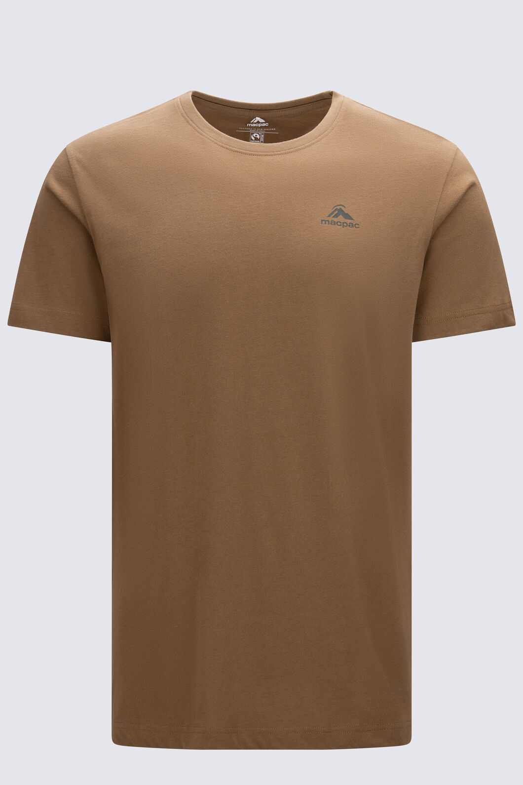 Macpac Men's Abel Tasman Topo Fairtrade Organic Cotton Short Sleeve T-Shirt, Kangaroo, hi-res
