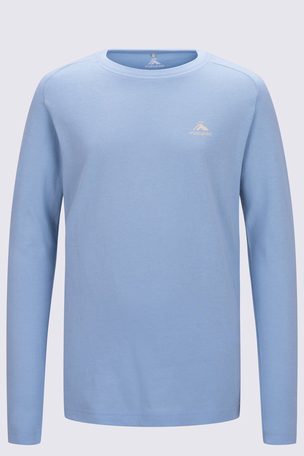 Macpac Kids' Te Papakura O Taranaki NP Fairtrade Organic Cotton Long Sleeve T-Shirt, Cerulean Blue, hi-res