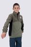 Macpac Kids&rsquo; Heritage Fleece Pullover, Grapeleaf/Four Leaf Clover/Blk, hi-res