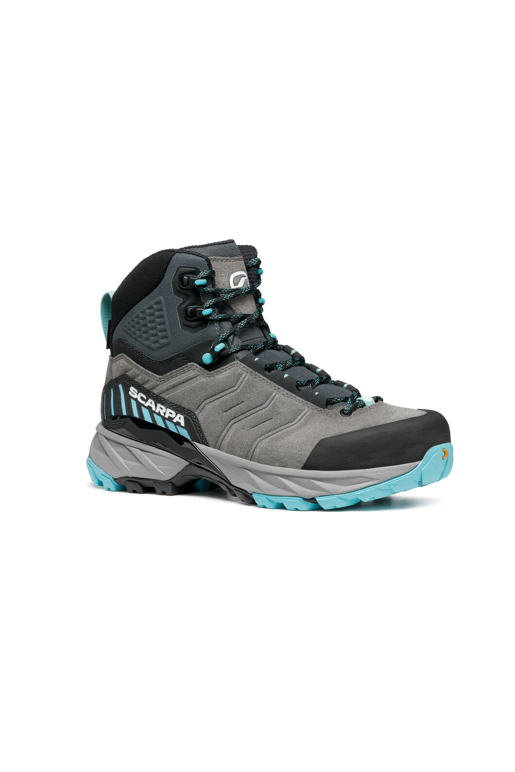 Scarpa Women's Rush Trek GTX Hiking Boots, Midgray/Aqua, hi-res