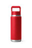 YETI&reg; Rambler&reg; Bottle with Straw Cap &mdash; 26 oz, Rescue Red, hi-res