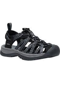 KEEN Women's Whisper Sandals, Black/Steel Grey, hi-res