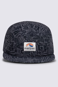 Macpac Winger 5 Panel Cap, Black Print, hi-res